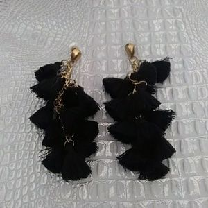 Black and gold earrings